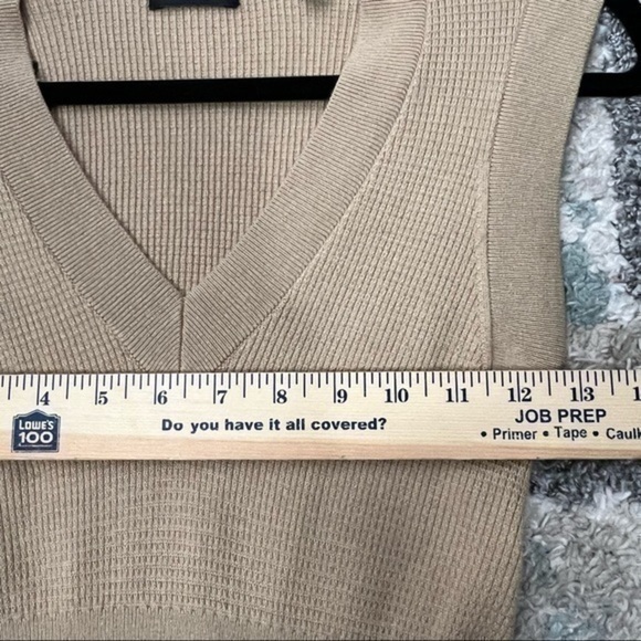 ATM womens beige stretch sleeveless V neck sweater dress size small - Picture 11 of 12